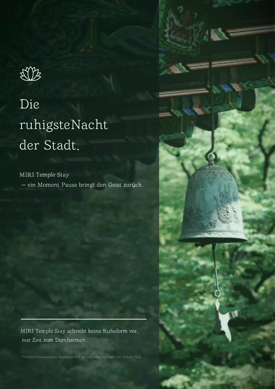 Förderung eines umweltfreundlichen traditionellen Tempelaufenthalts