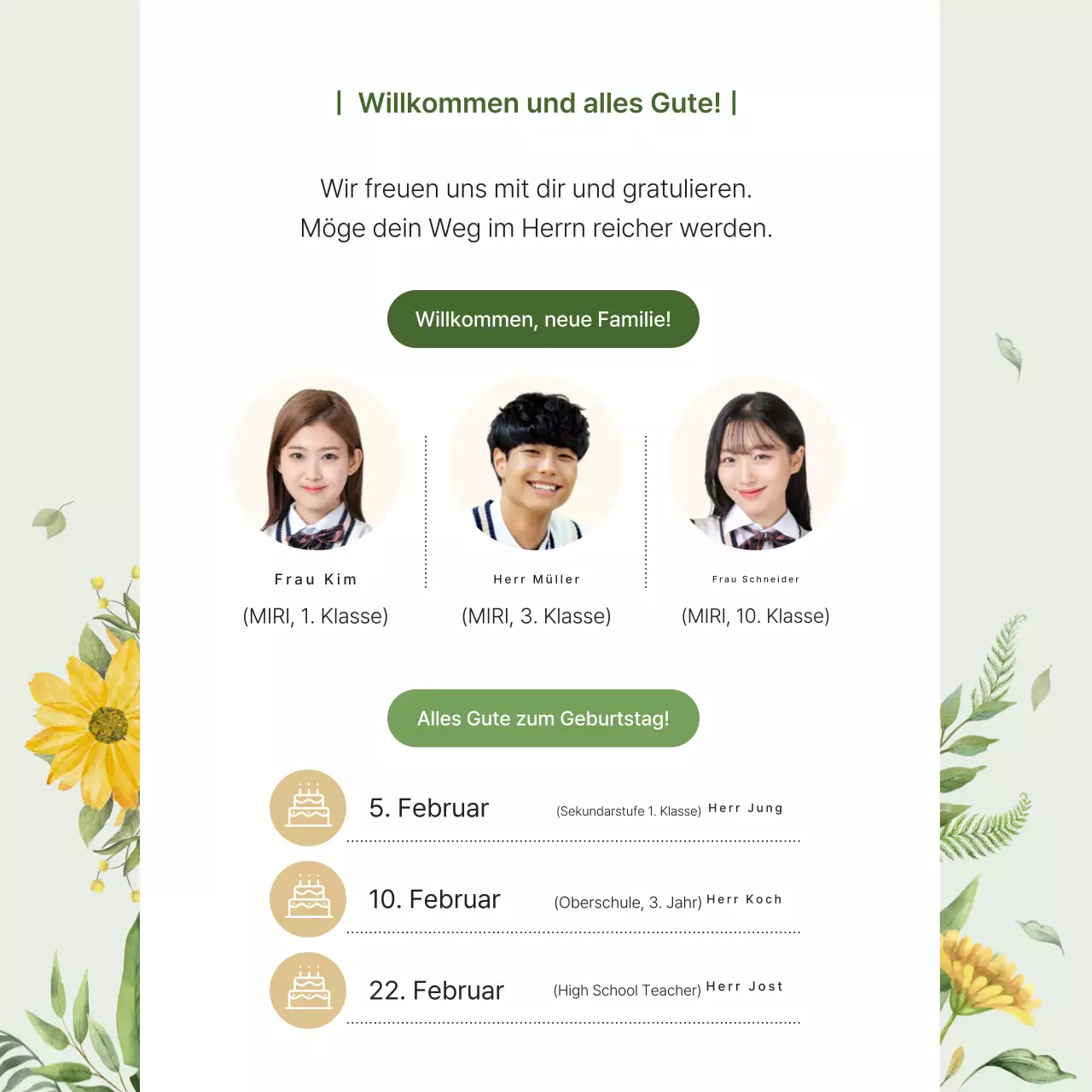 Grünes und sauberes Kirchenblatt