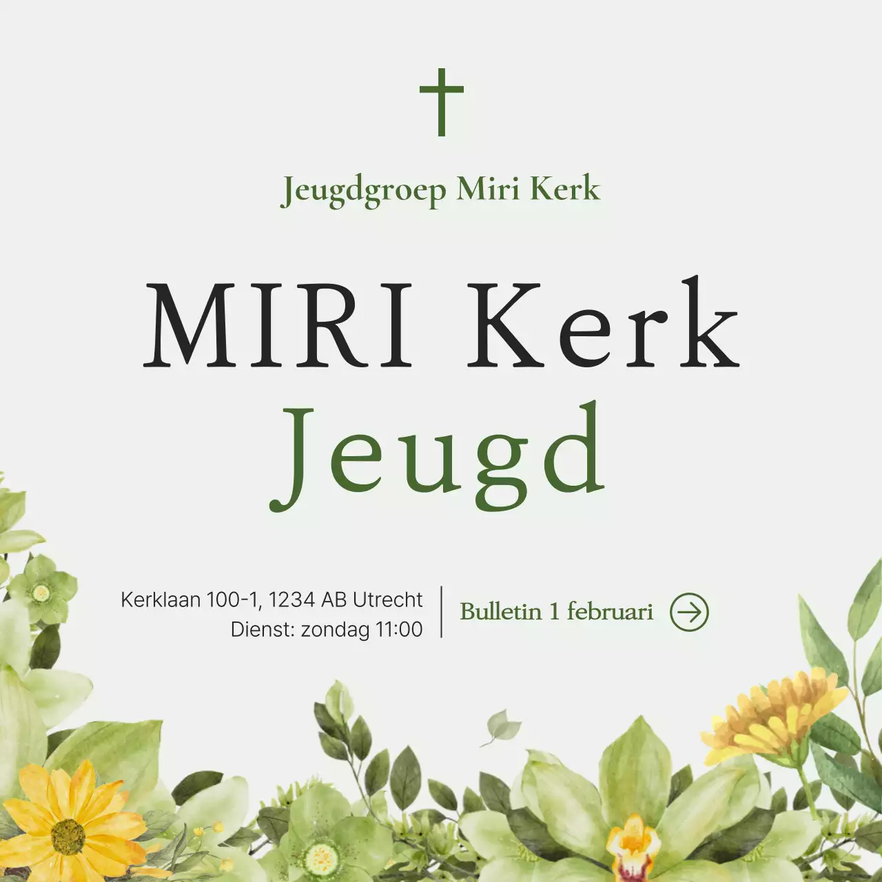 Groen en schoon kerkbulletin