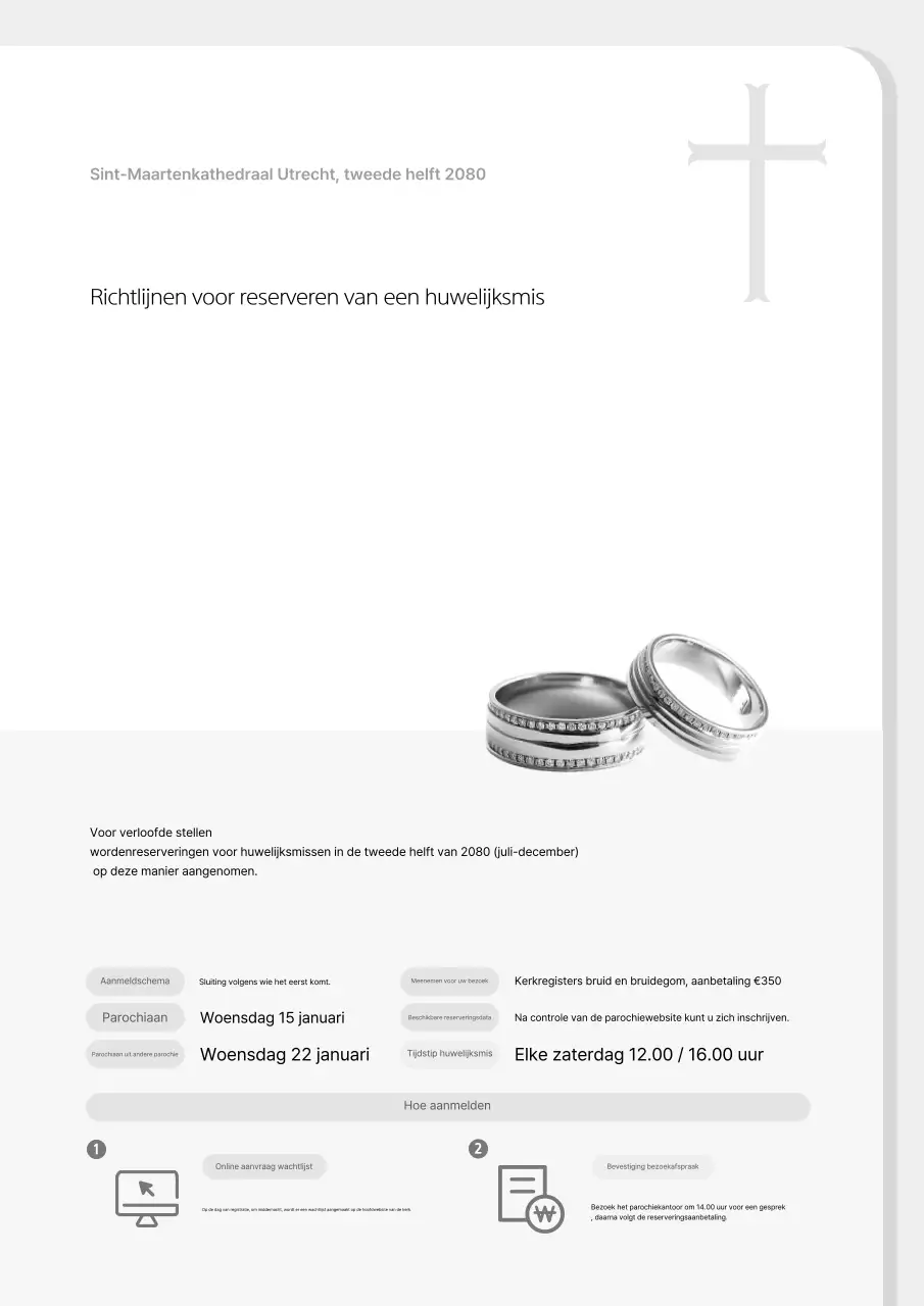 Gray Simple reserveringsgids voor bruiloften