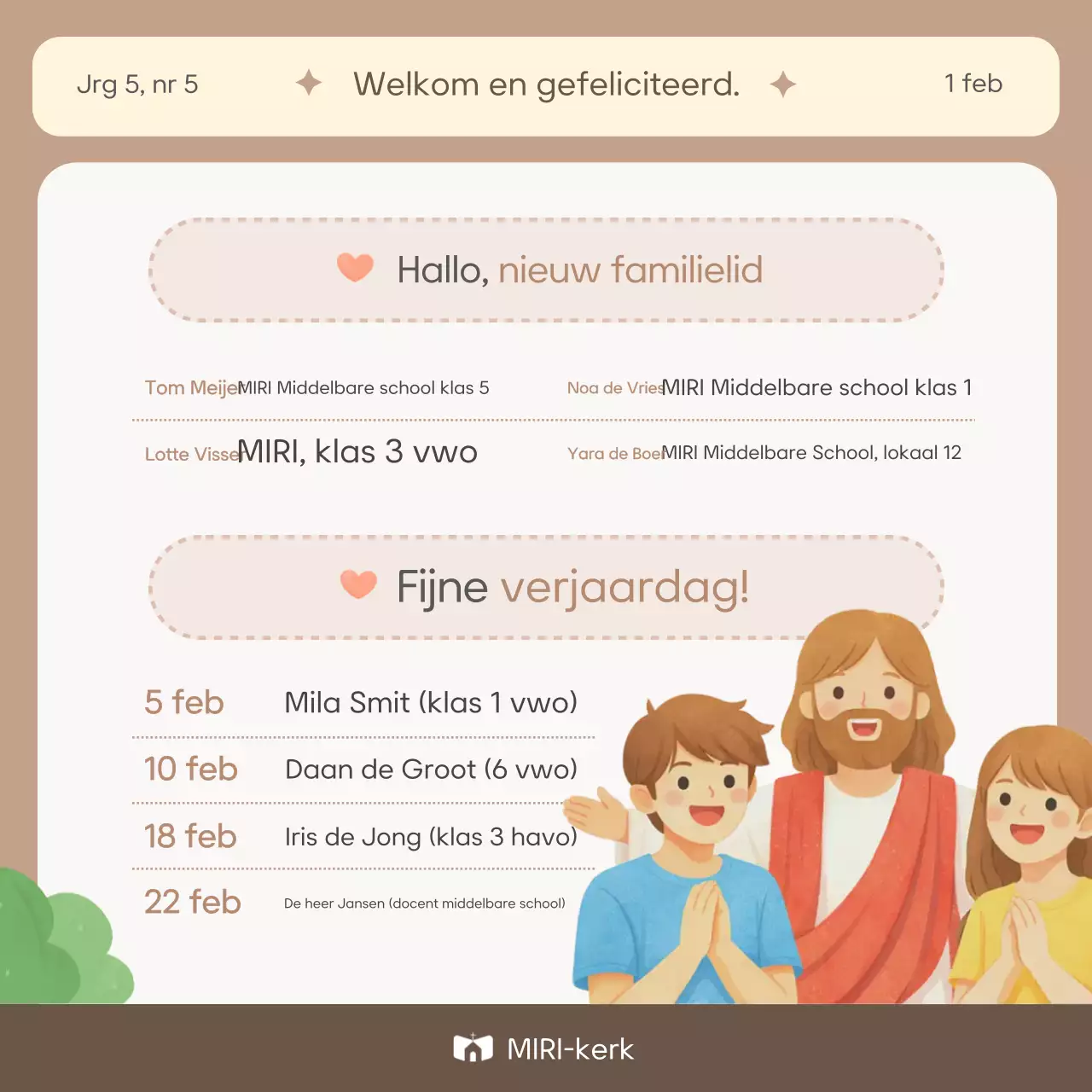 Beige Baby Kerkdienstgids