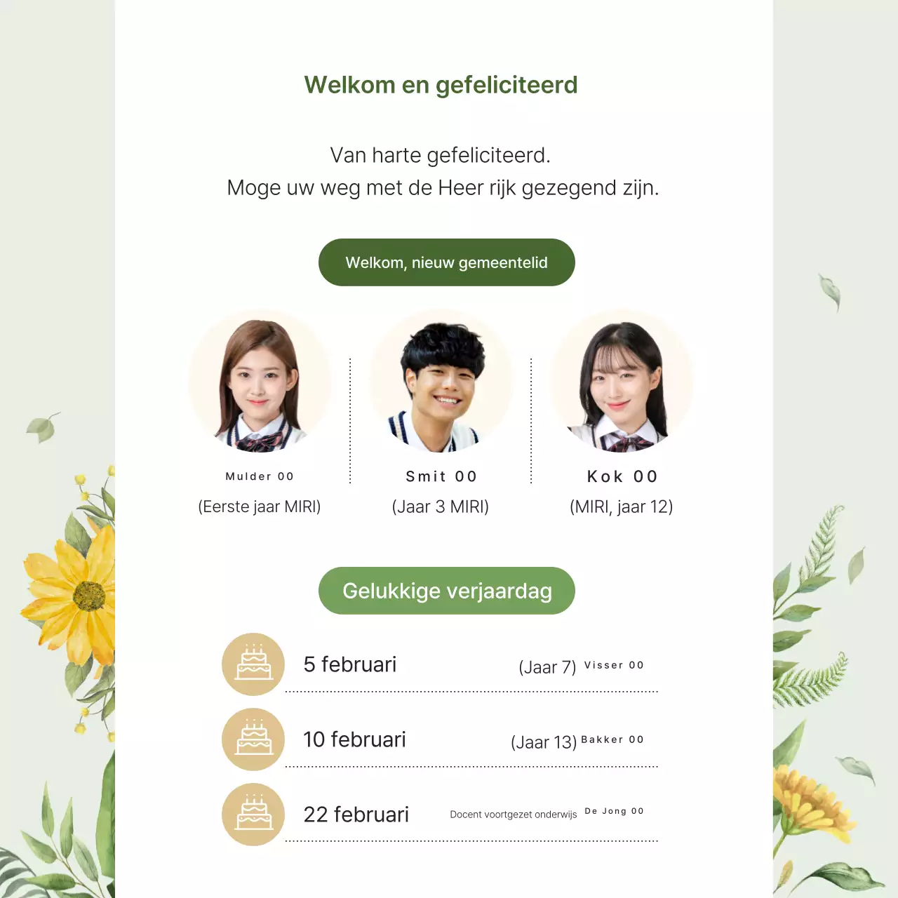 Groen en schoon kerkbulletin