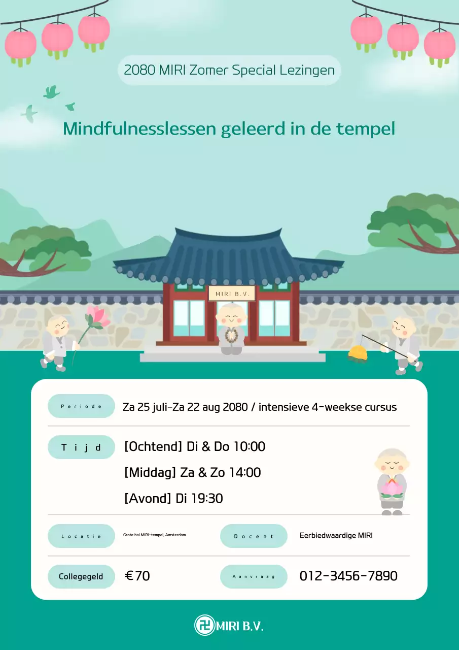 Promotie van de traditionele mindfulnessles van Mint