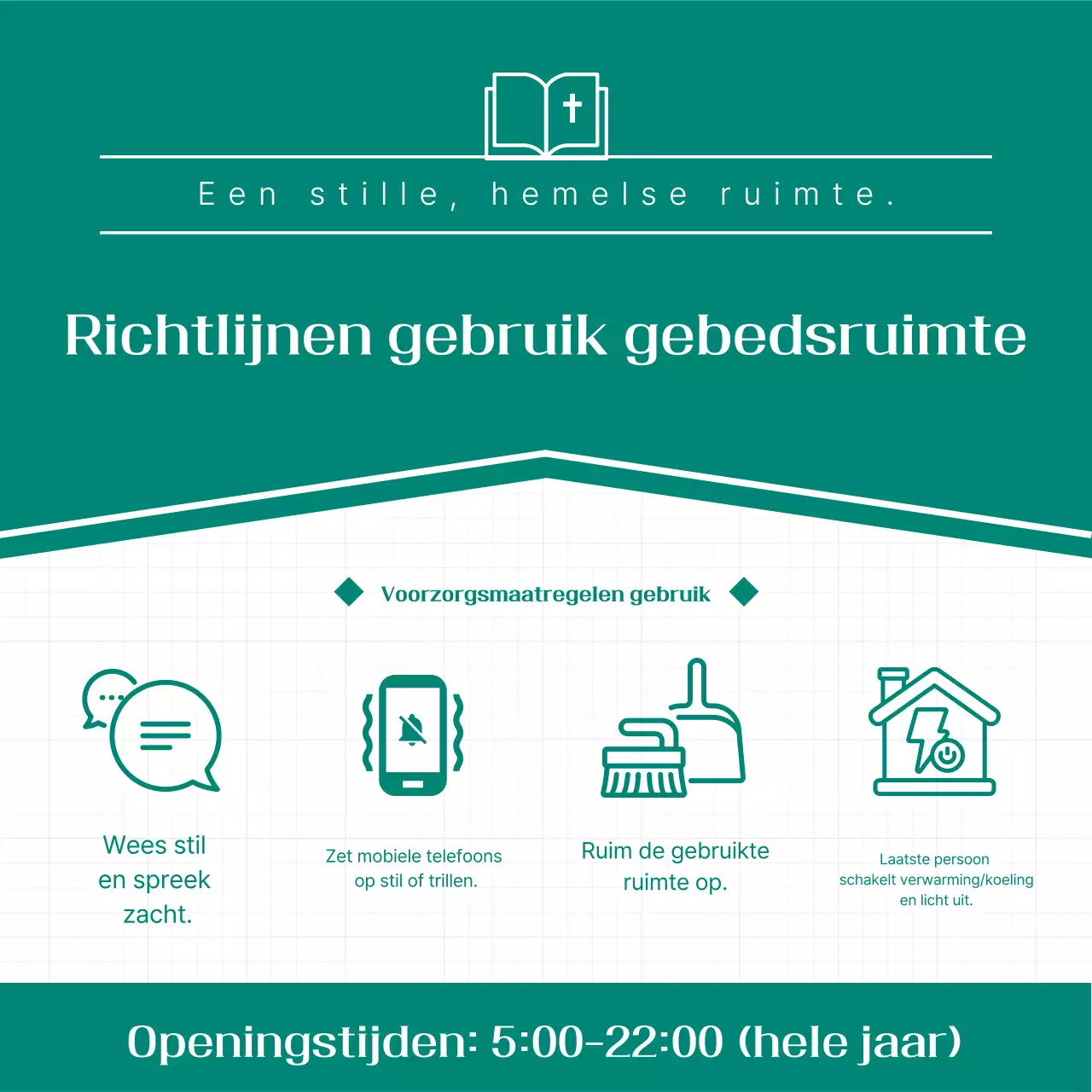 Khaki Eenvoudige Gebedsruimte Gids