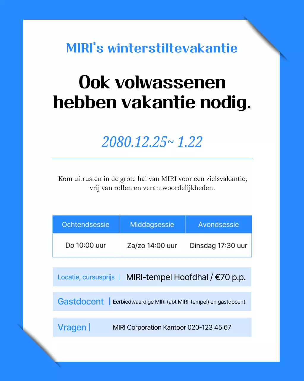 Reclame en promotie van Blue Simple Education