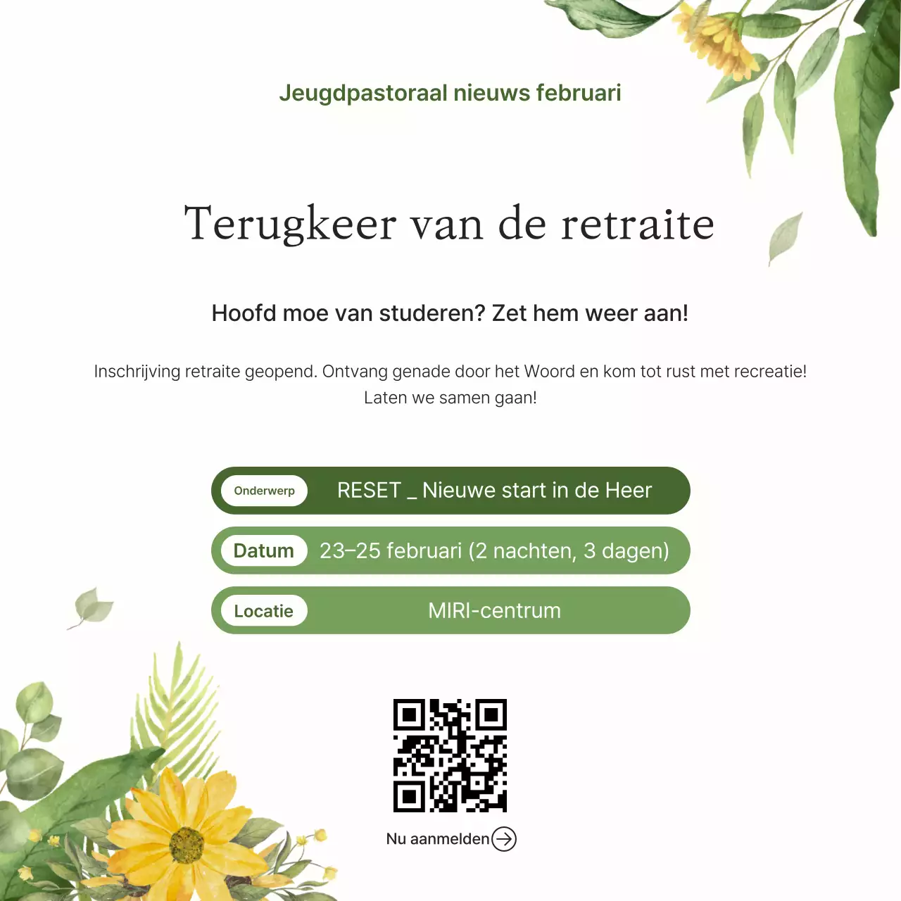 Groen en schoon kerkbulletin