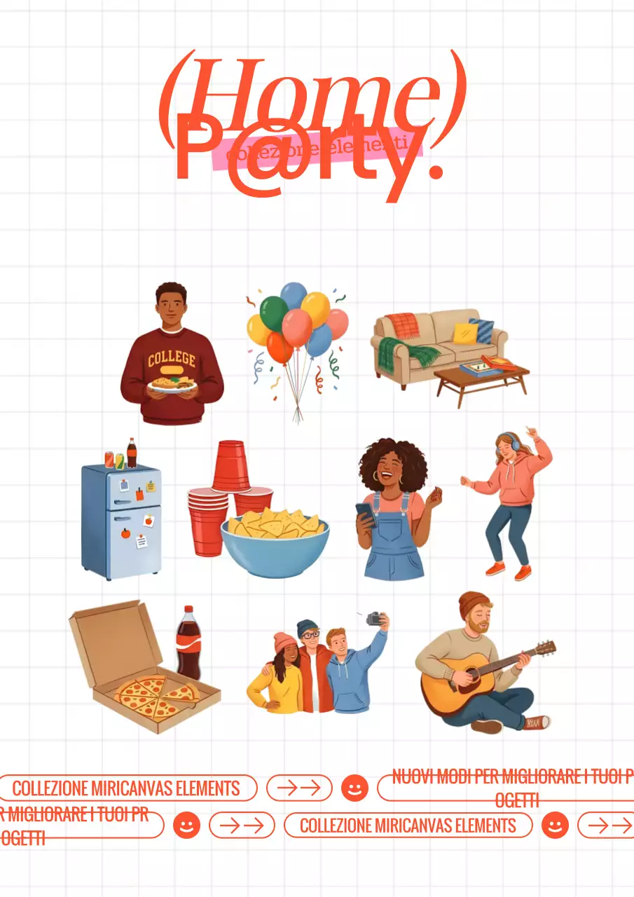 Festa in casa alla moda arancione