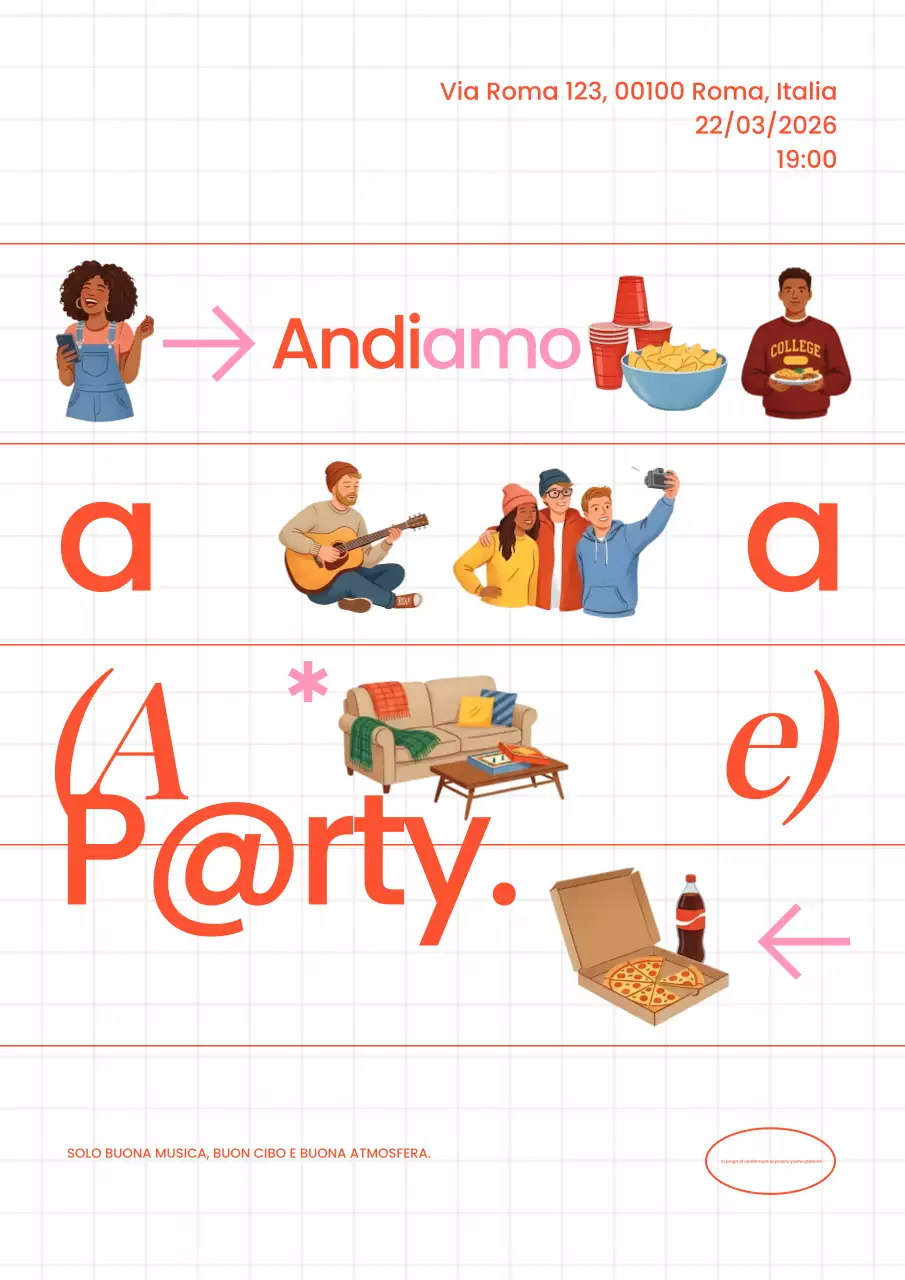 Festa in casa alla moda arancione