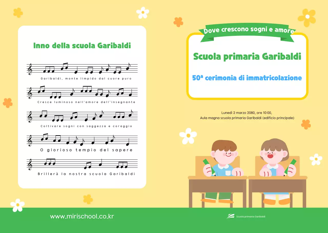 Cerimonia d'ingresso carina gialla