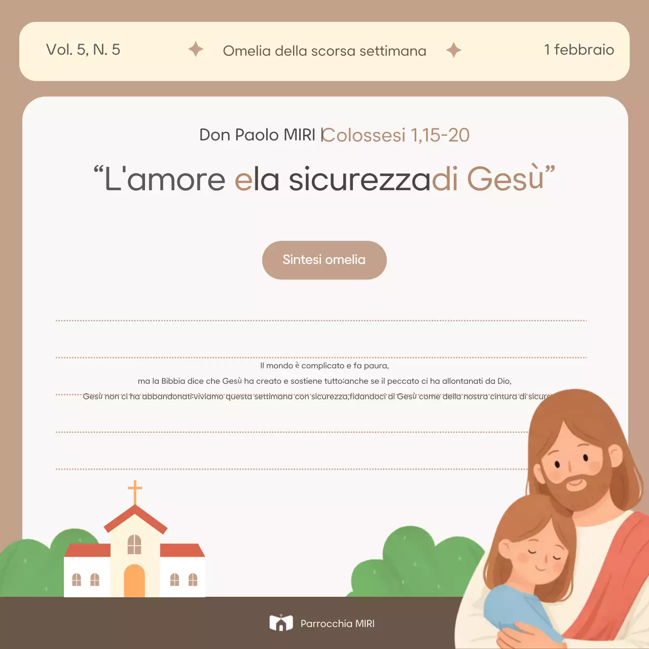 Guida al servizio della chiesa Beige Baby