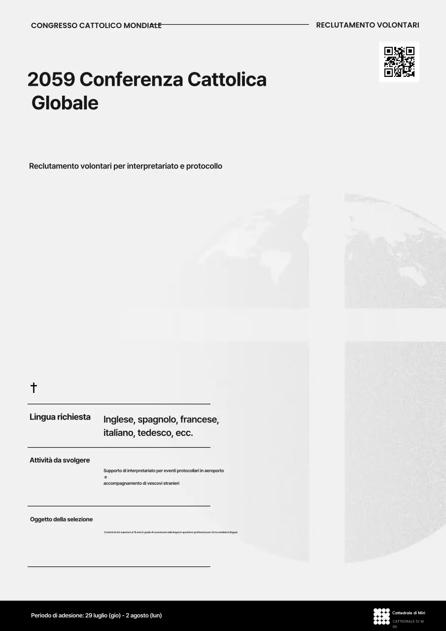 Reclutamento volontari semplice grigio