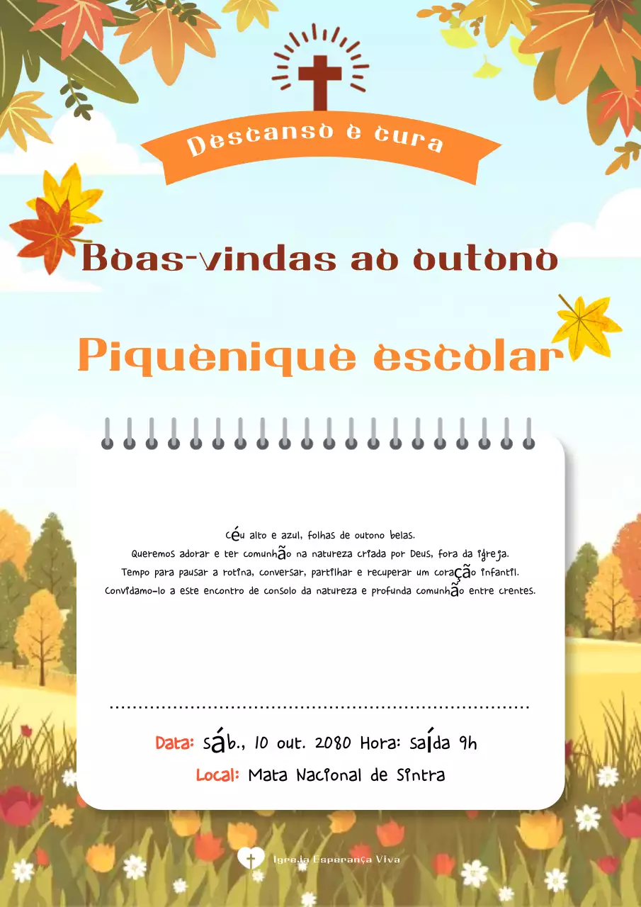 Guia de piquenique na natureza marrom