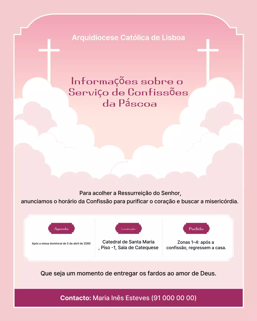 Guia simples de Páscoa rosa