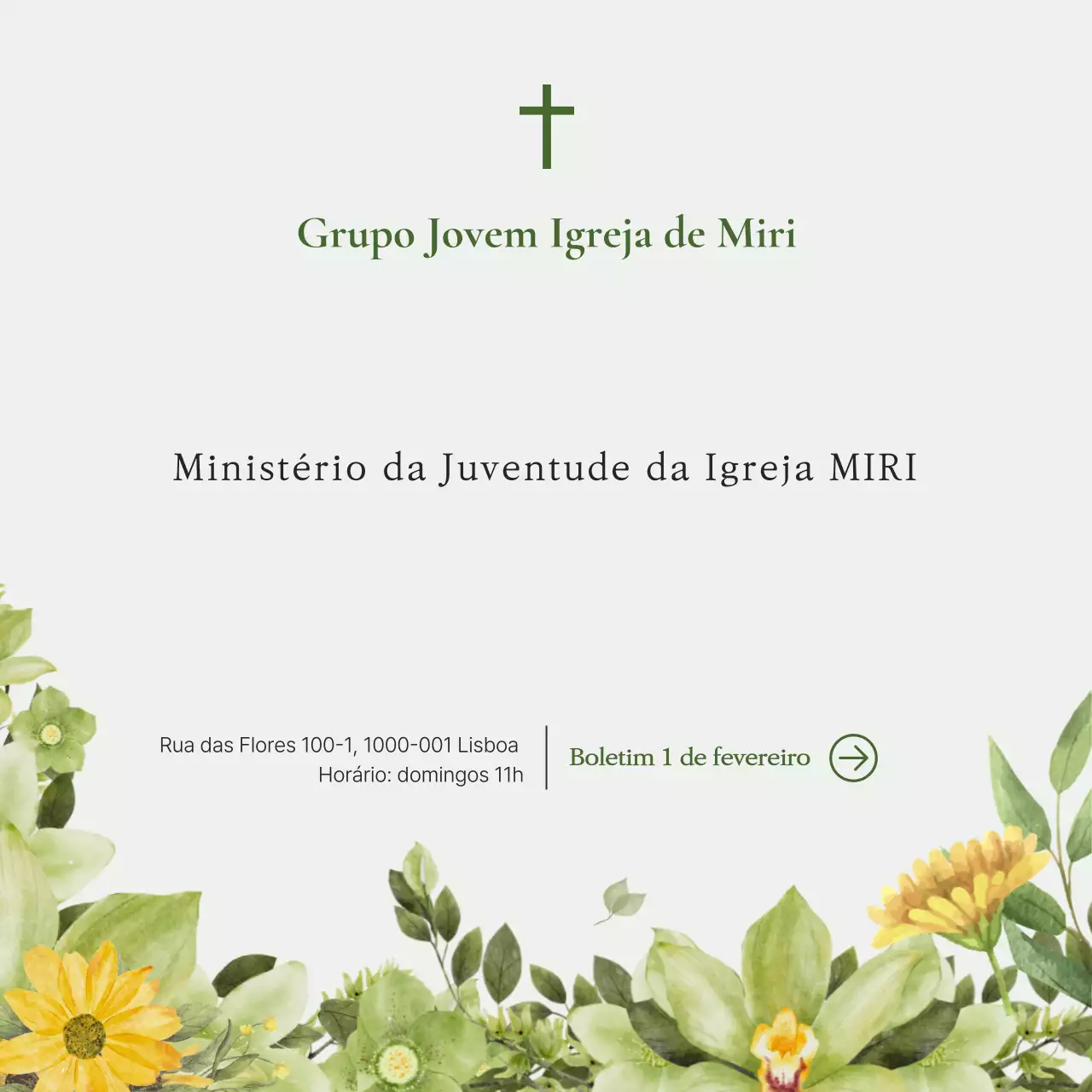 Boletim da Igreja Verde e Limpa