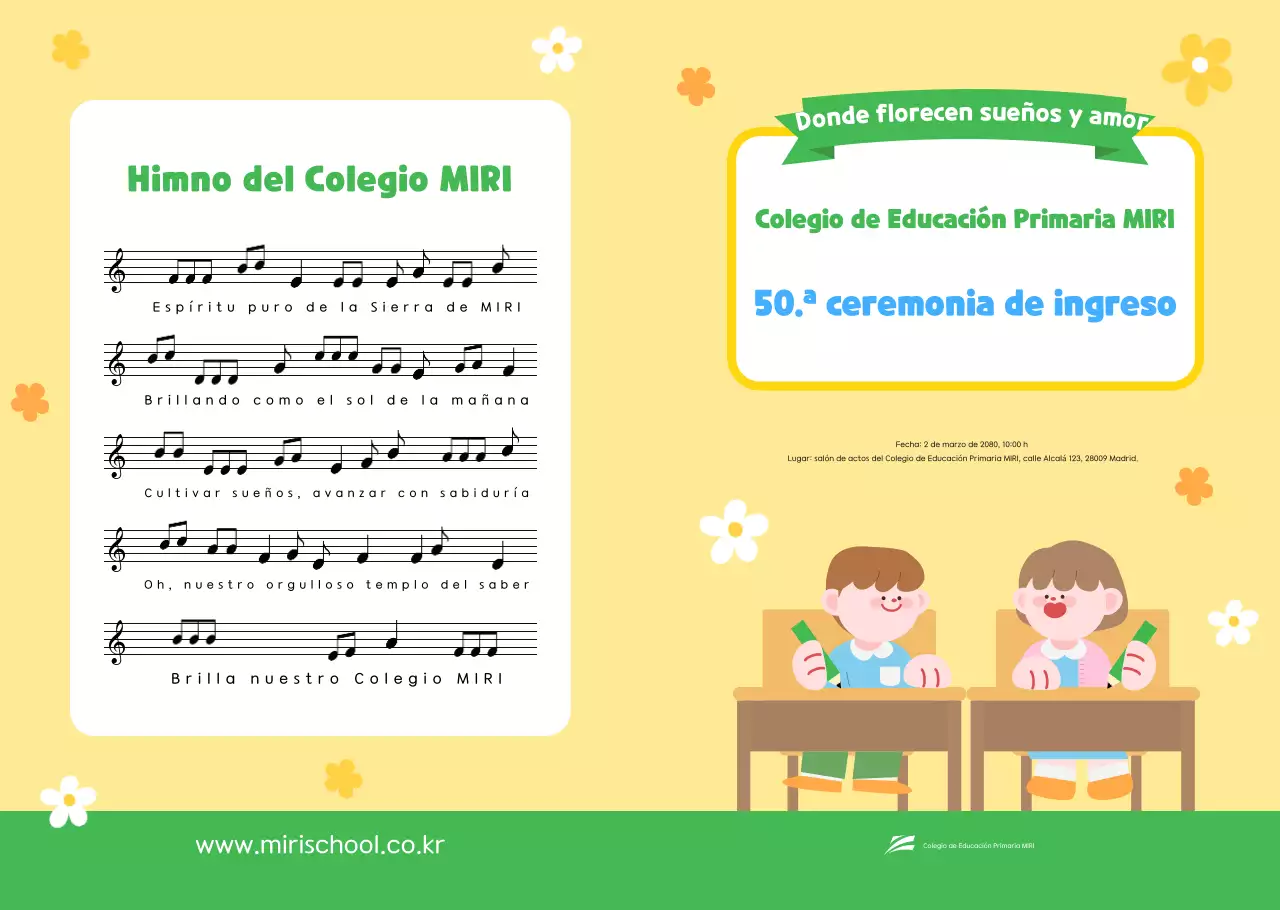 Ceremonia de entrada linda amarilla