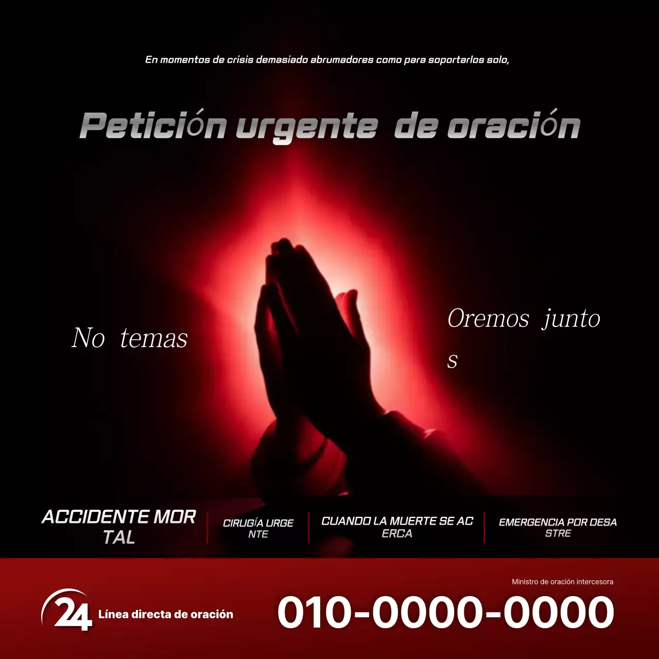 Guía de oración sencilla roja