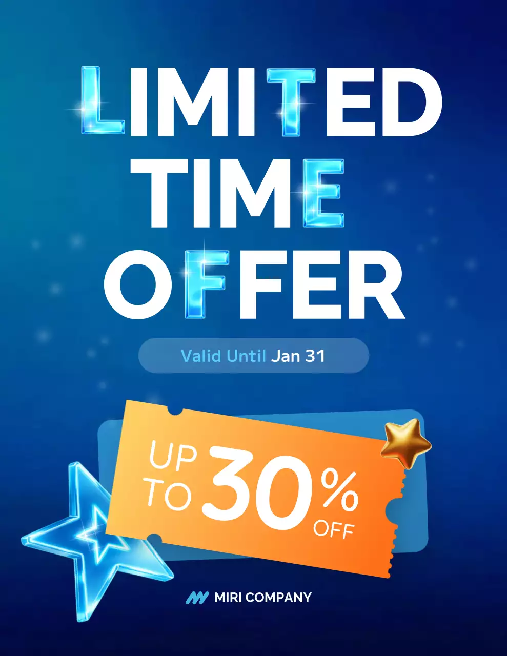 blue modern sale promotion