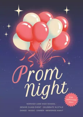 Blue Retro Prom Event