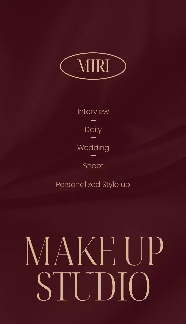 갈색 고급 뷰티 명함