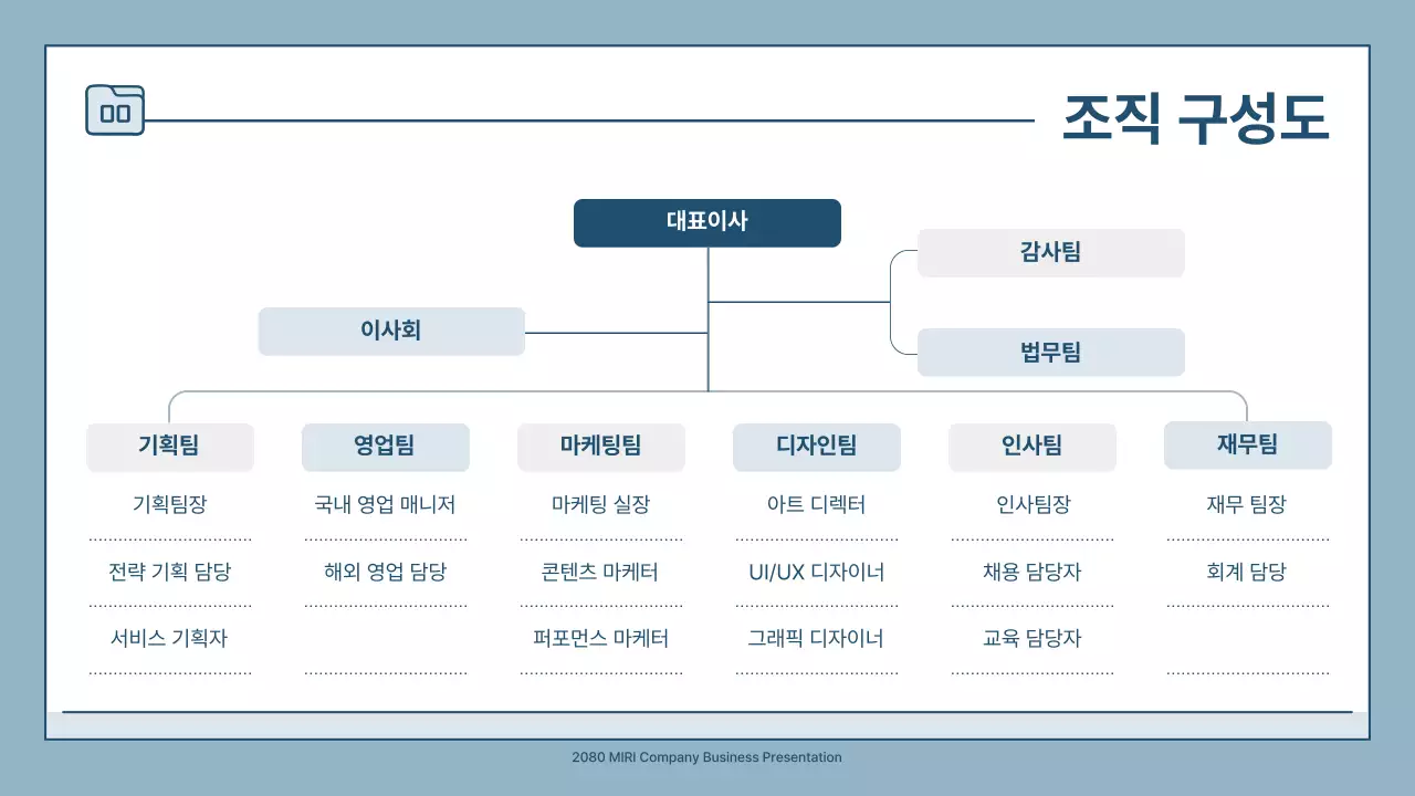 하늘색 심플 비즈니스 설명서