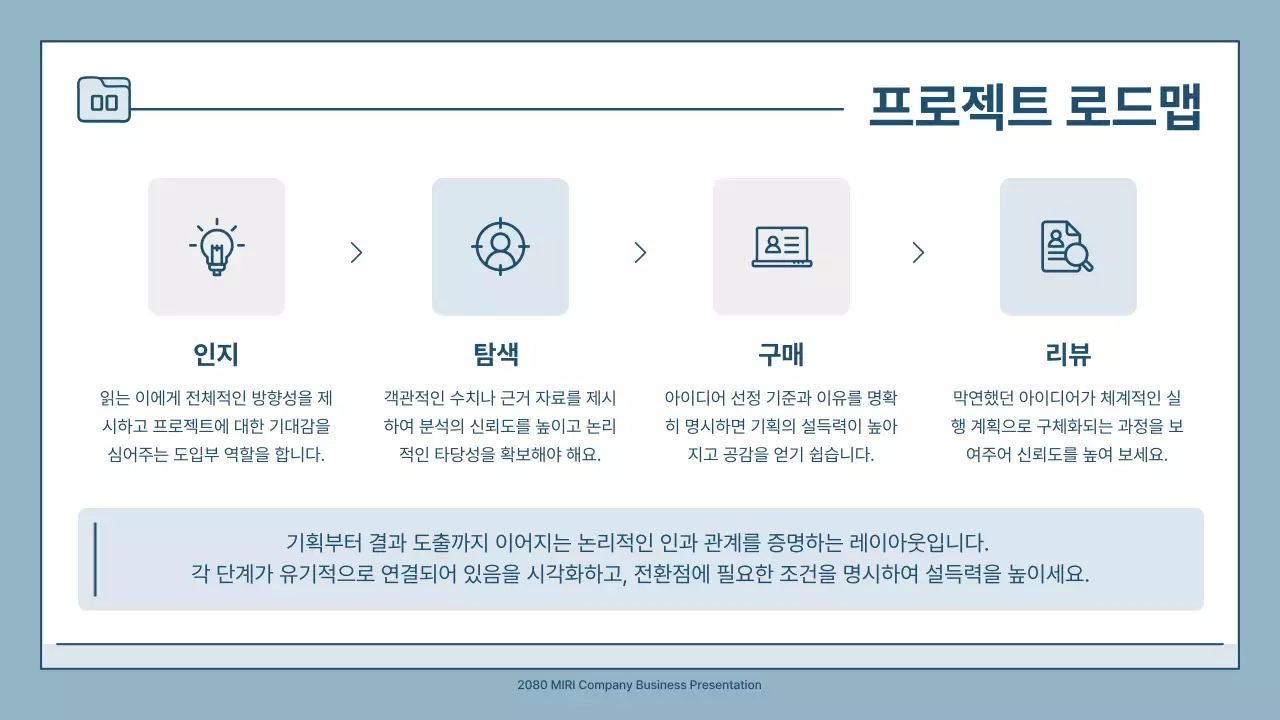 하늘색 심플 비즈니스 설명서