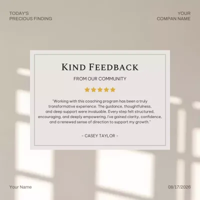 Beige Minimal Coaching Announcement Instagram Post