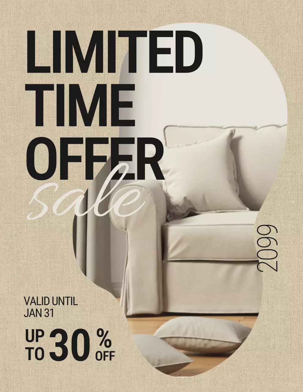 베이지색 모던 가구 할인 행사