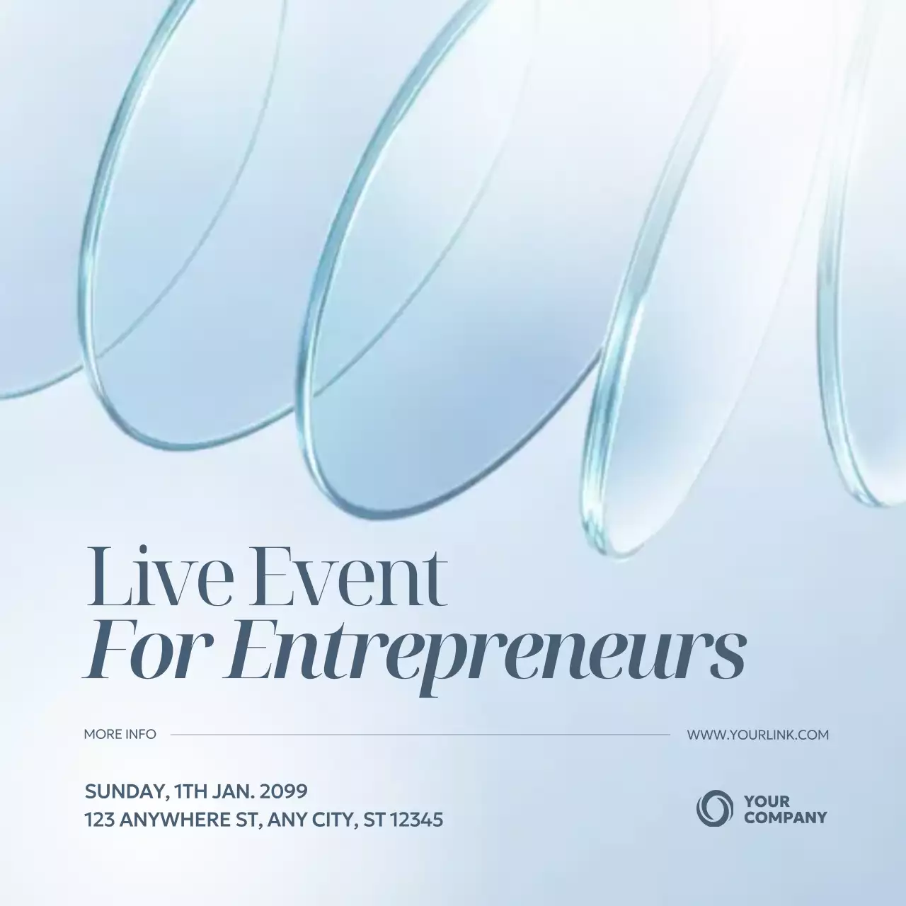 blue modern entrepreneur event