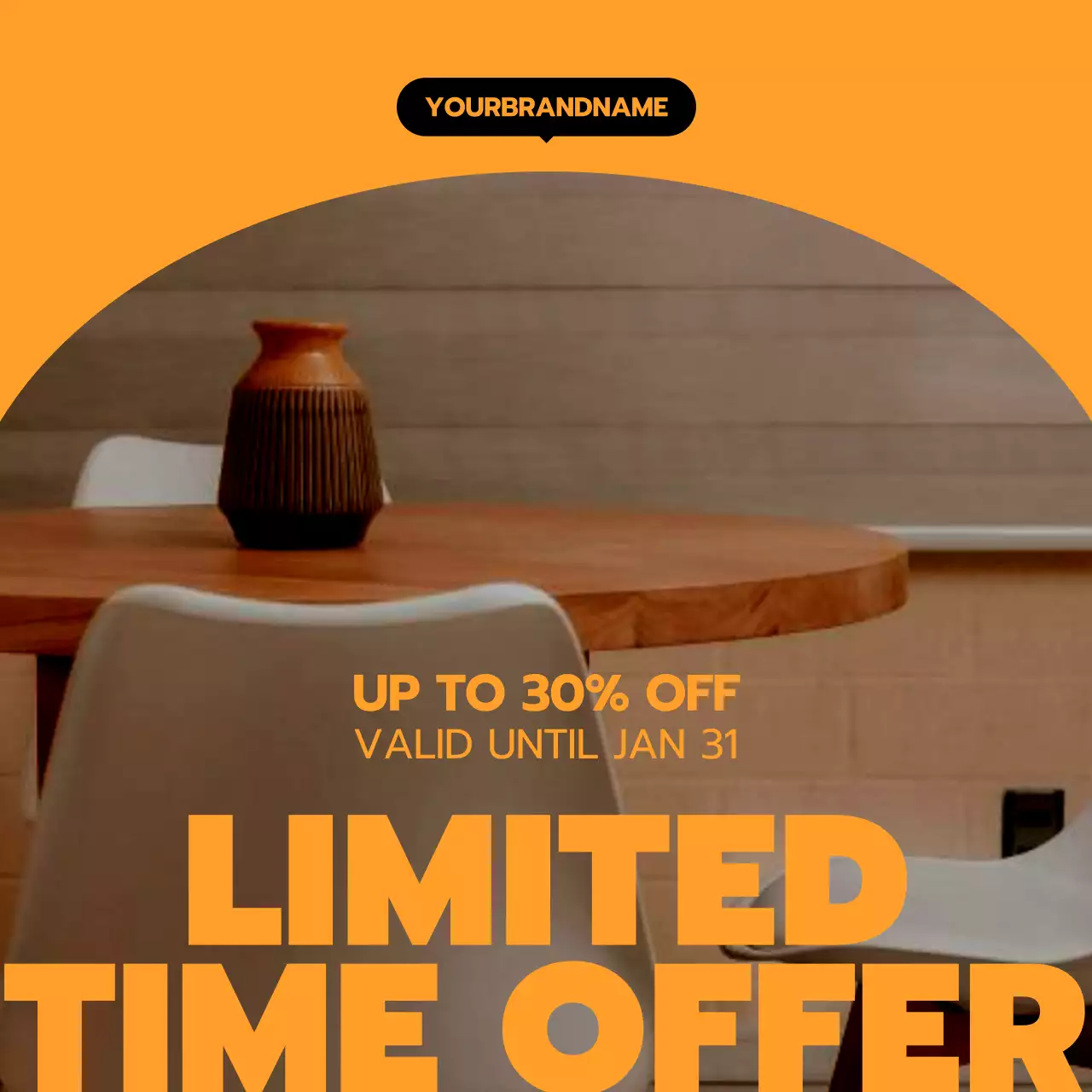 Orange modern furniture promotion