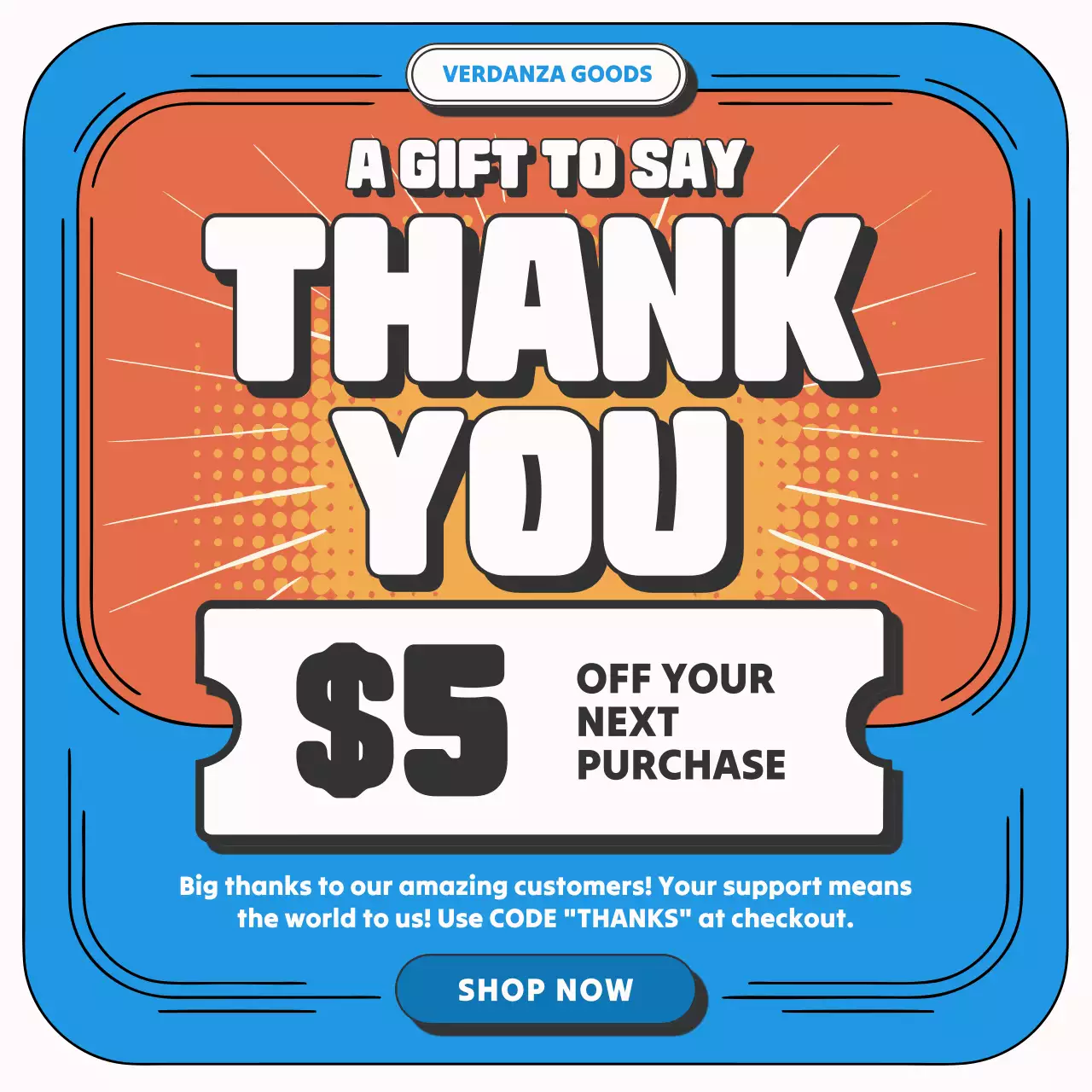 promosi diskon retro oranye