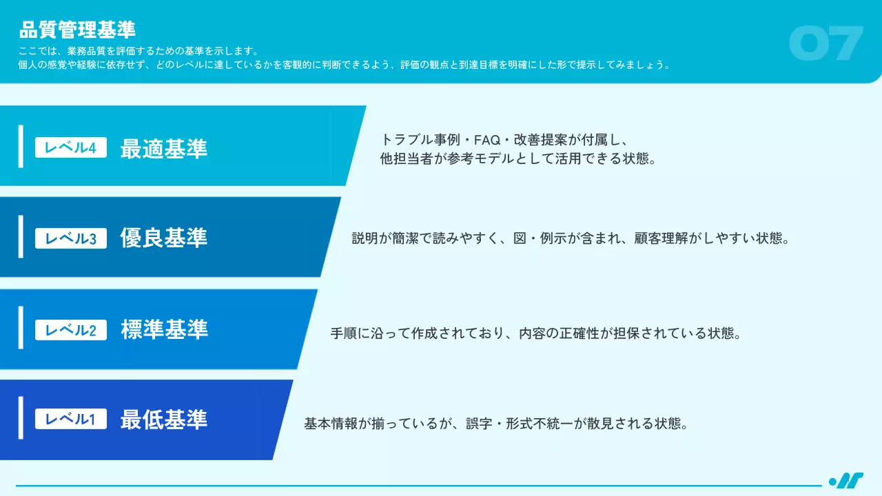 青 シンプル ビジネス ガイドライン