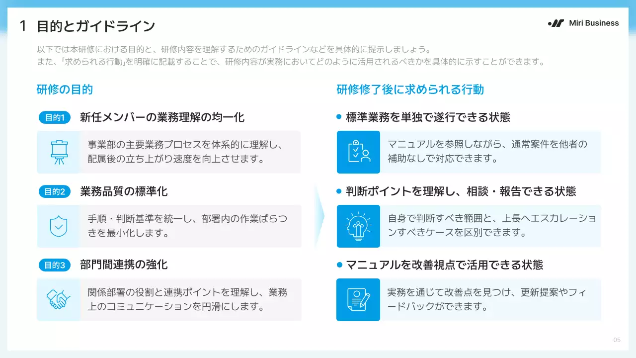 青 モダン ビジネス プレゼンテーション