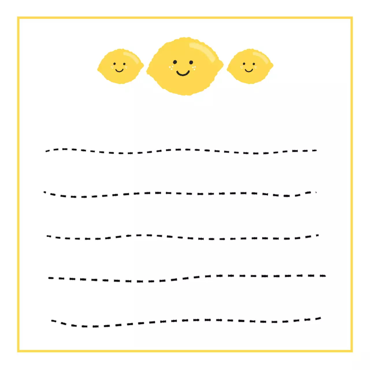 노랑 심플 메모지 문구