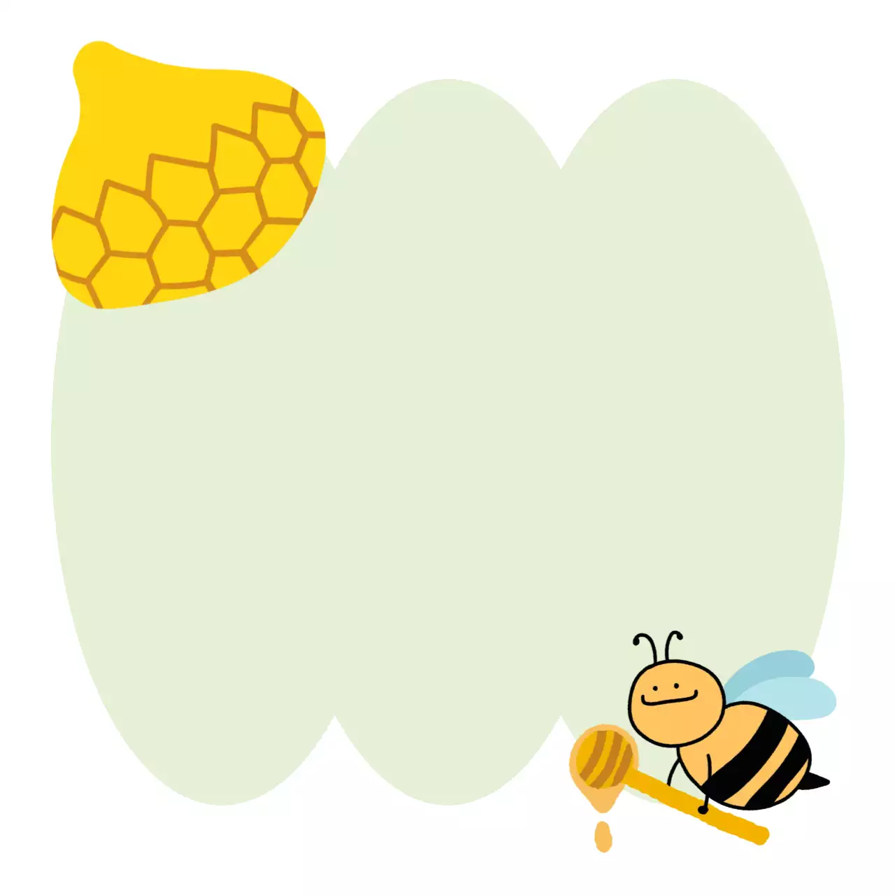 연두 아기자기한 자연 프레임