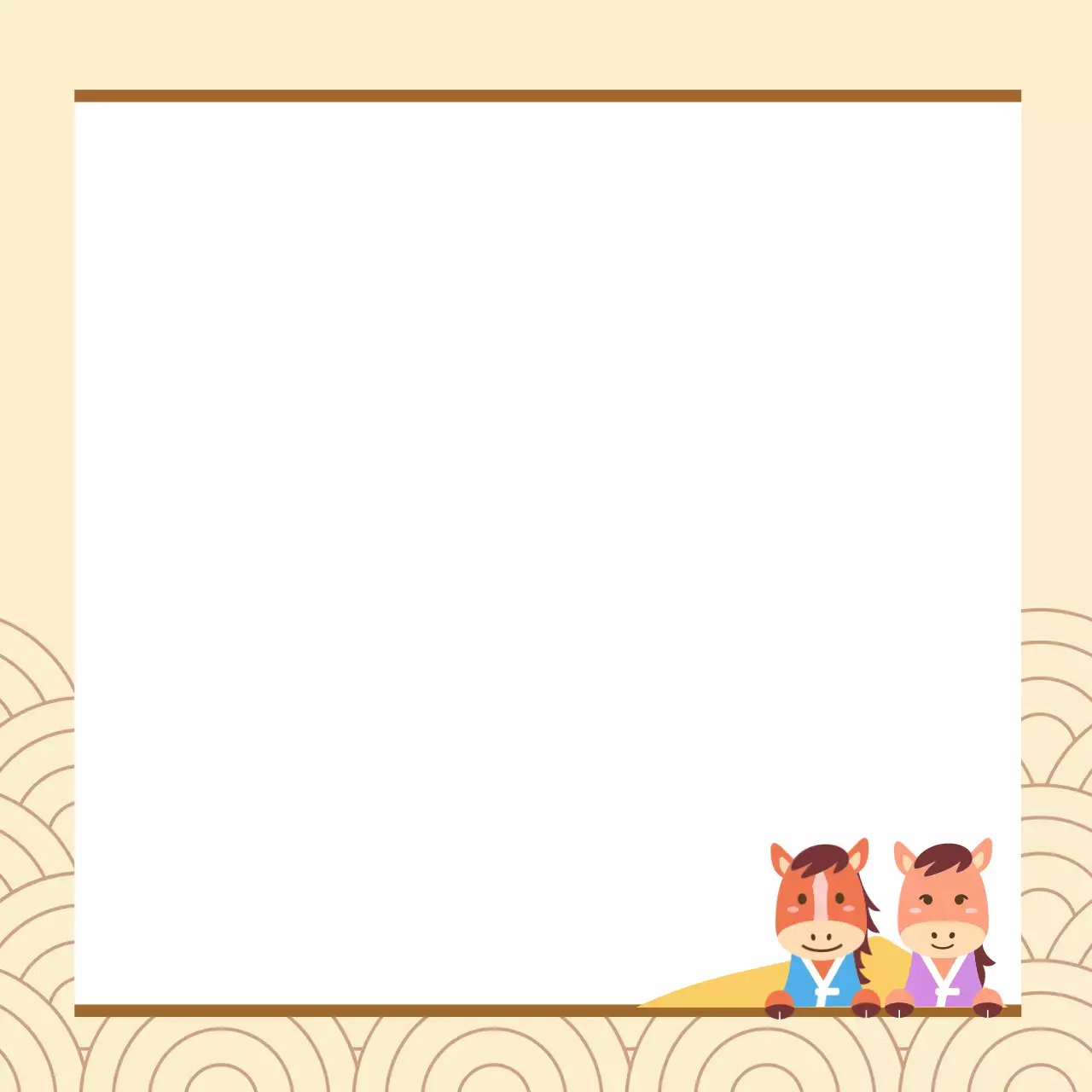 베이지 전통 명절 엽서