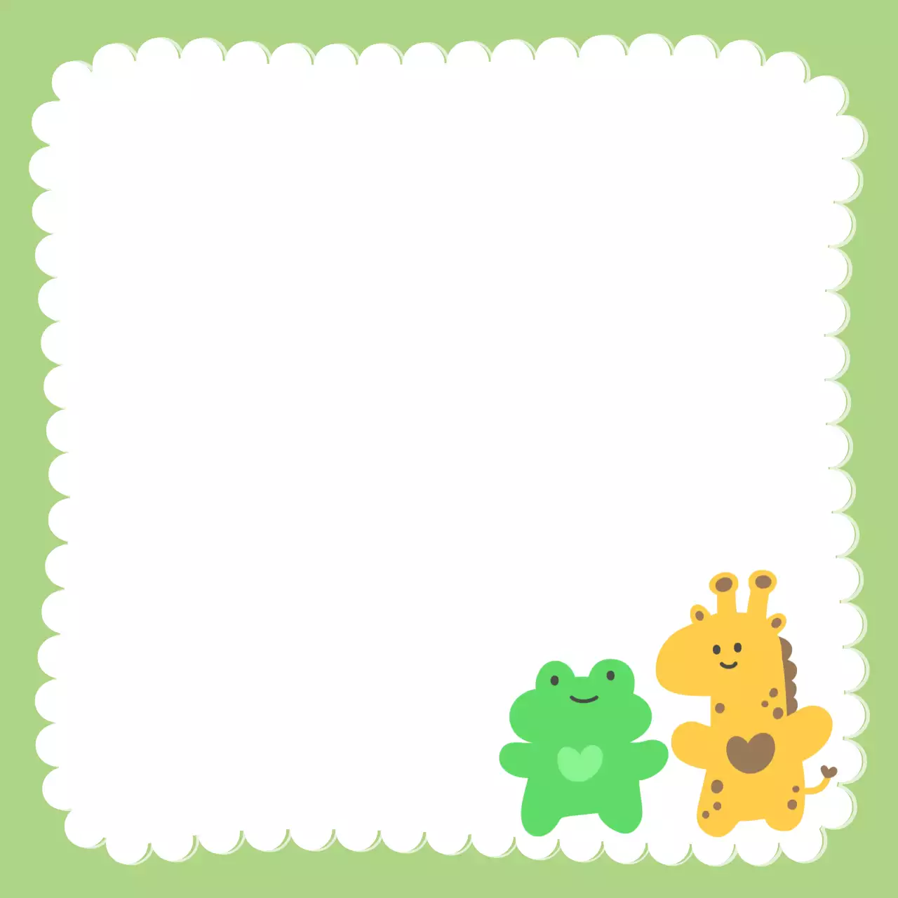 연두 아기자기한 동물 메모