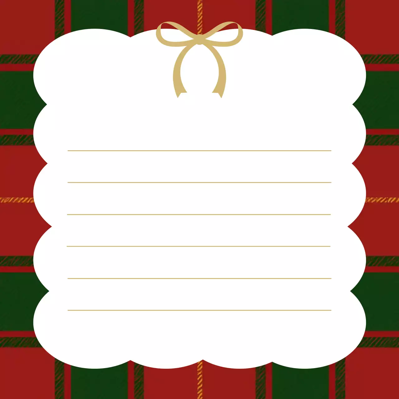 빨간색 귀여운 크리스마스 편지