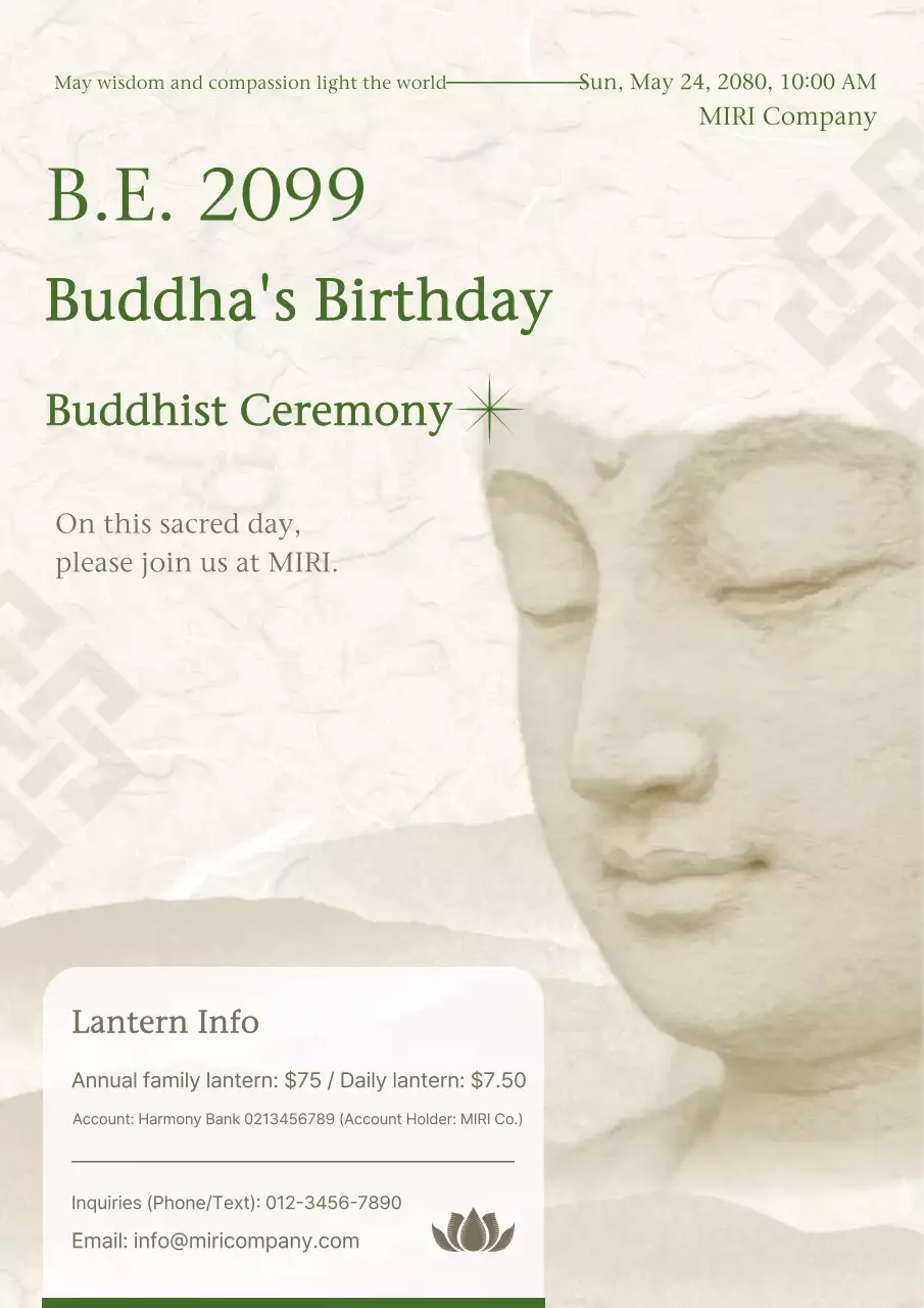 Hướng dẫn về các sự kiện Phật giáo truyền thống màu be