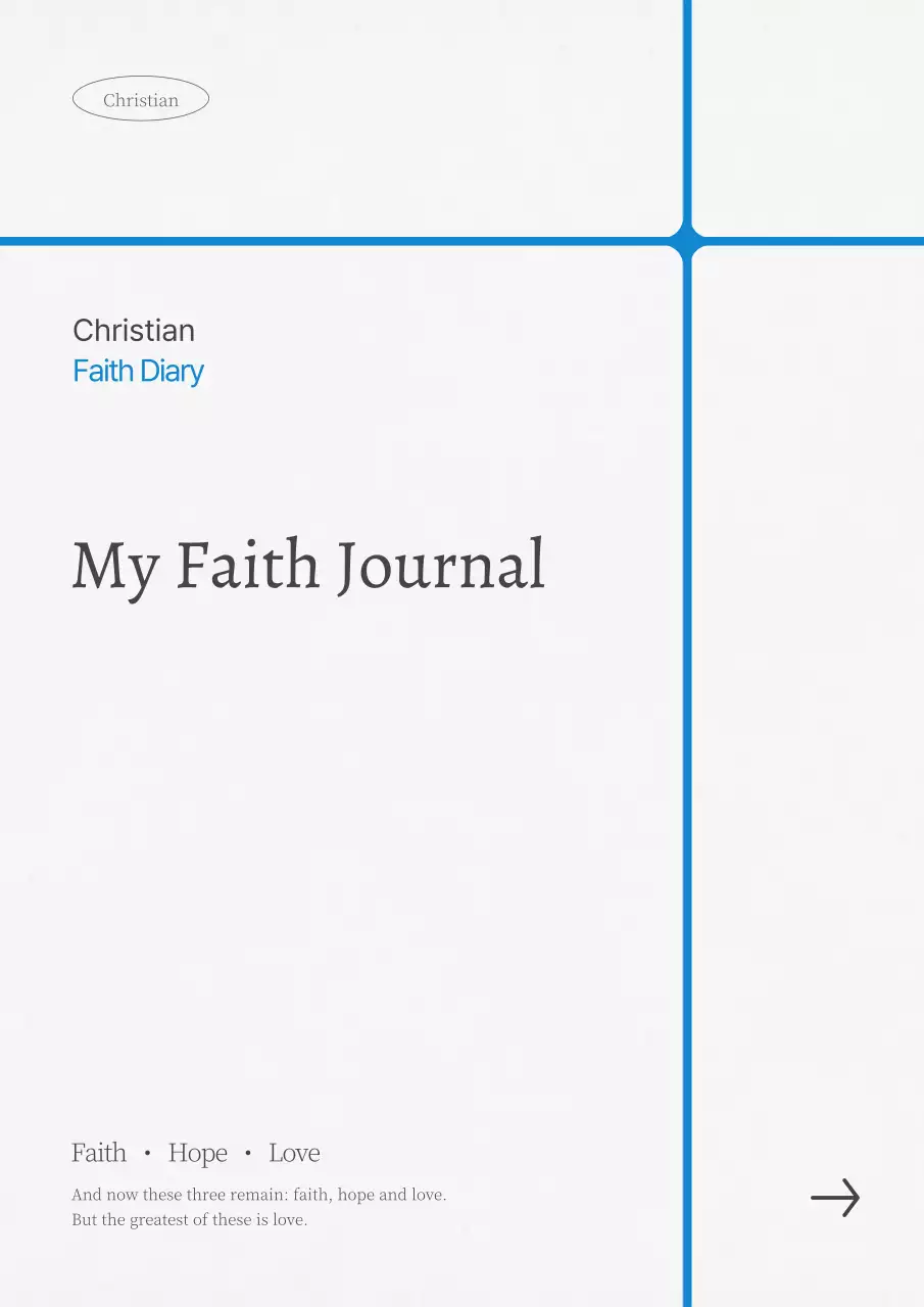 Buku Harian Iman Minimalis Biru Langit