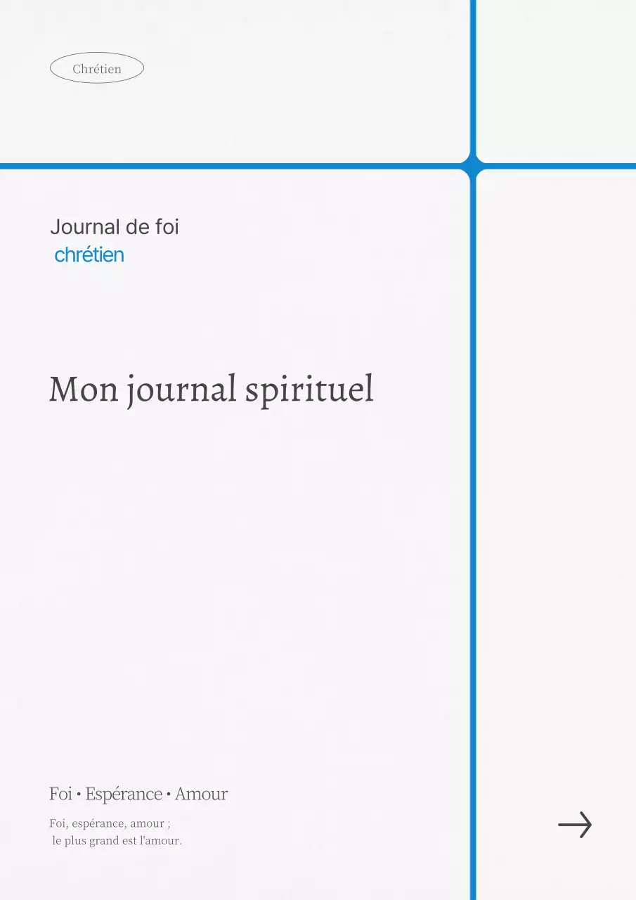 Journal intime minimaliste bleu ciel