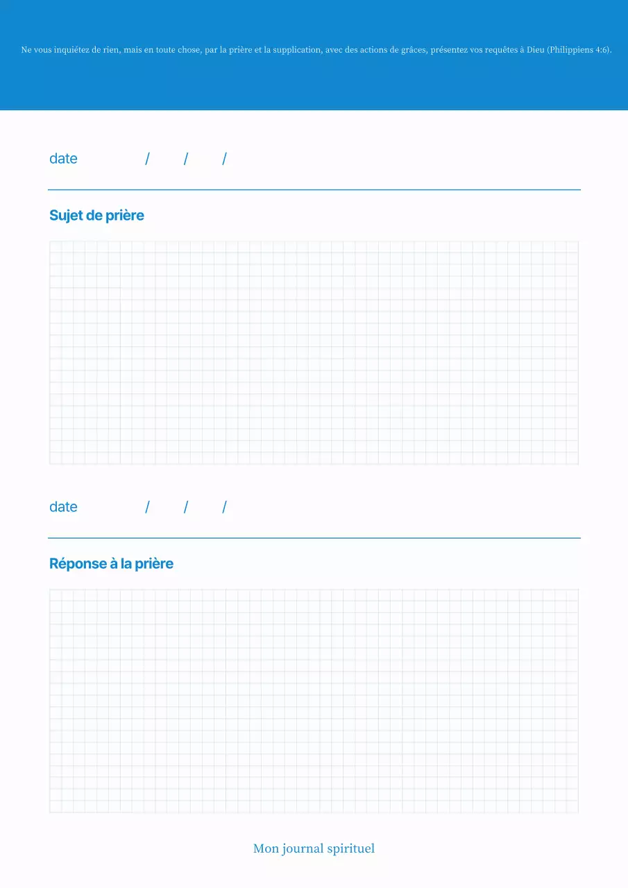 Journal intime minimaliste bleu ciel