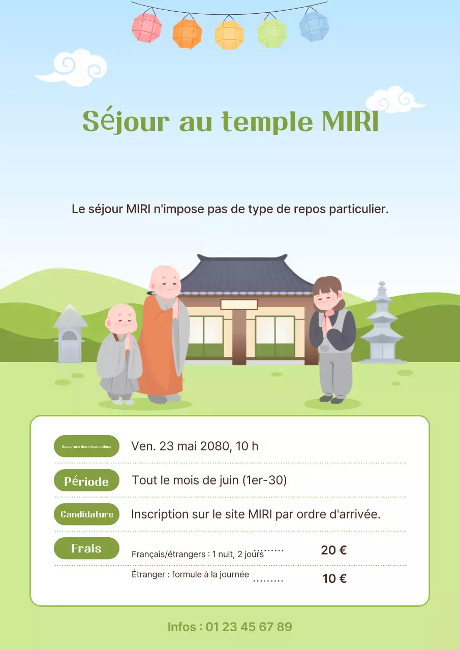 Guide de séjour dans un temple traditionnel de Yeondu