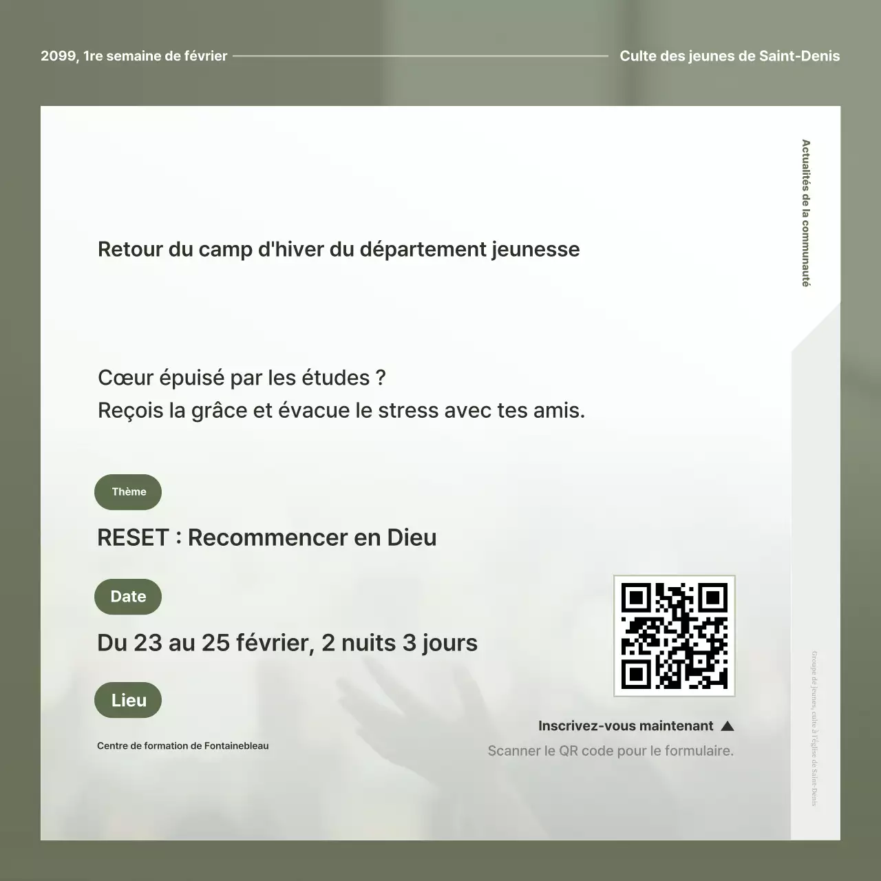 Guide de culte simple kaki