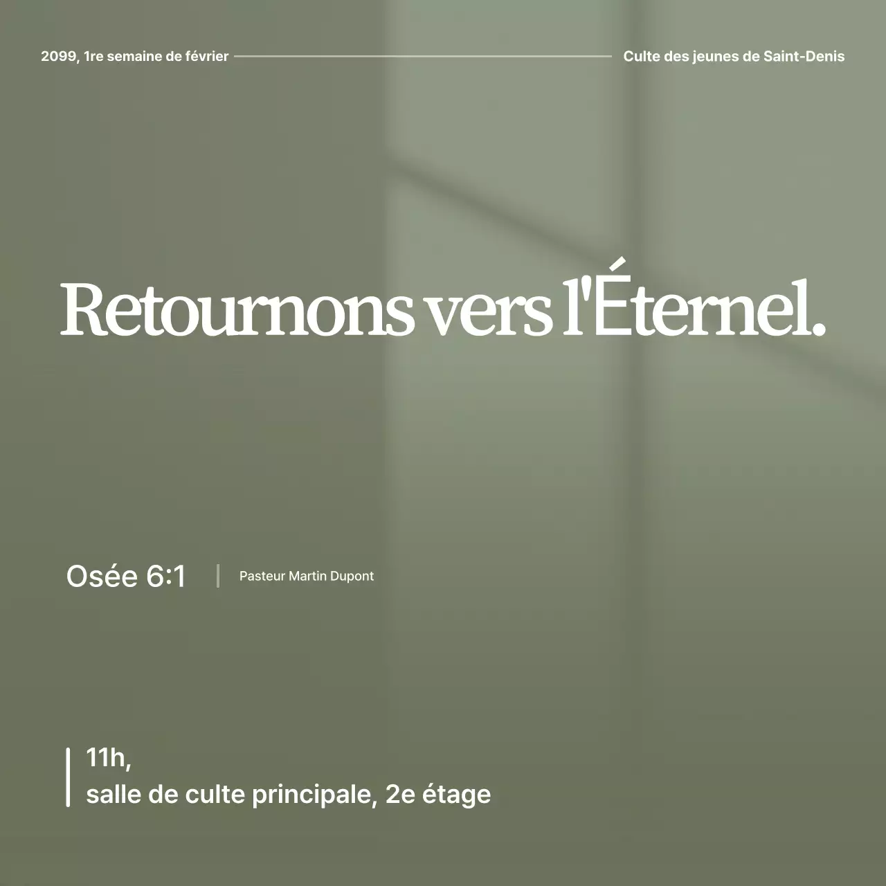 Guide de culte simple kaki