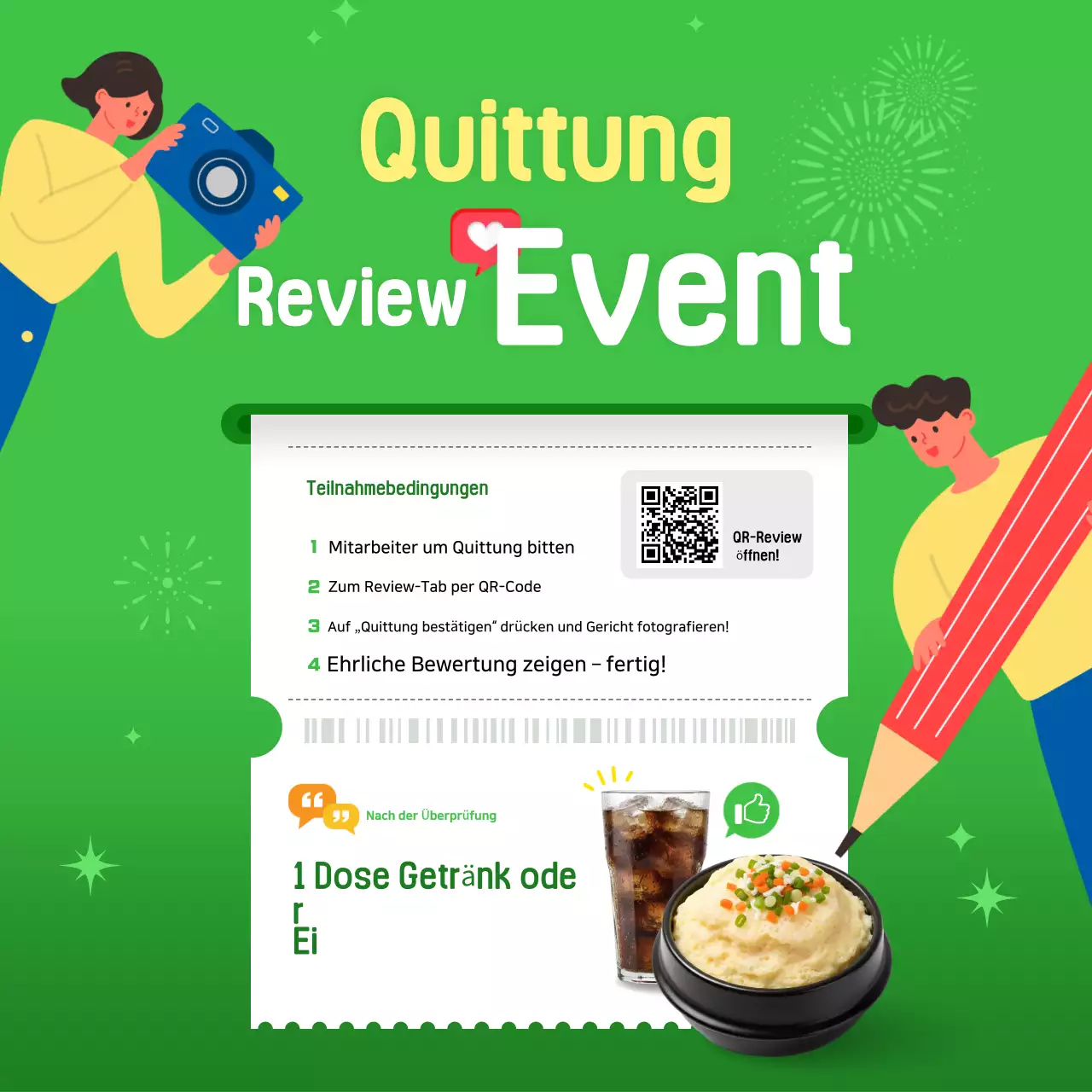 Green Pop Review Event Promotion