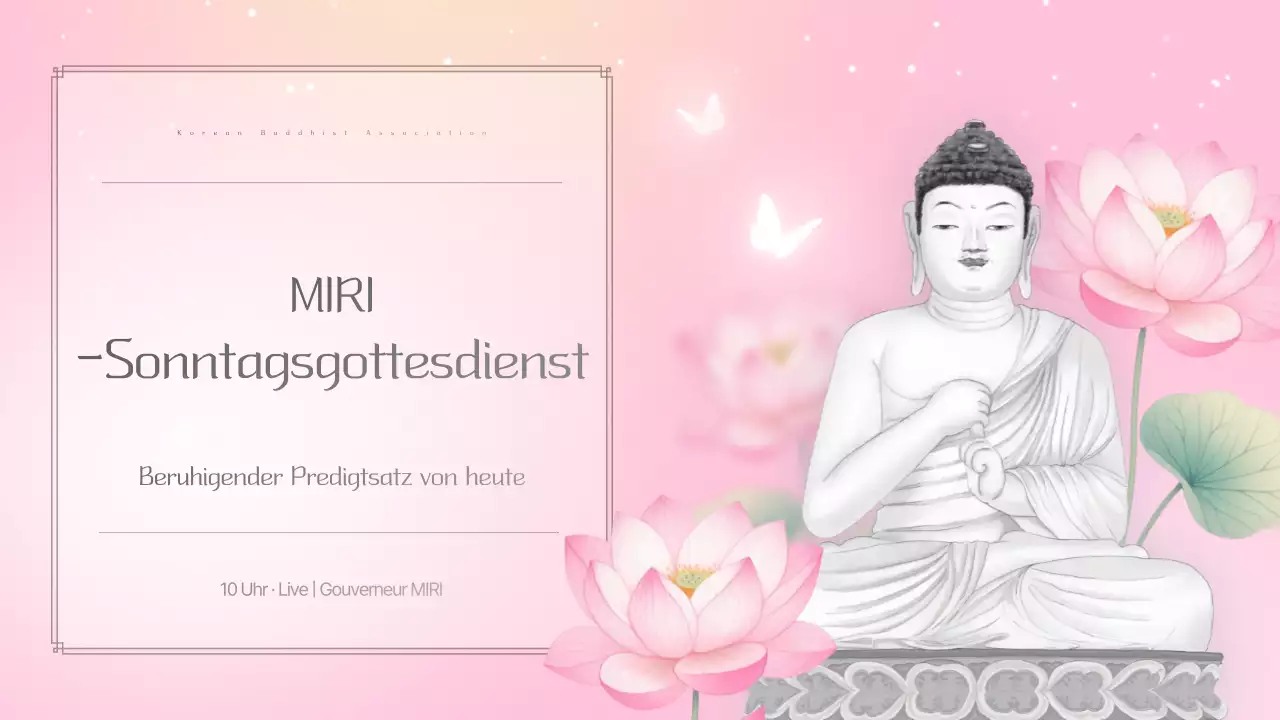 Live-Anleitung zum traditionellen buddhistischen Dharma-Gottesdienst in Pink