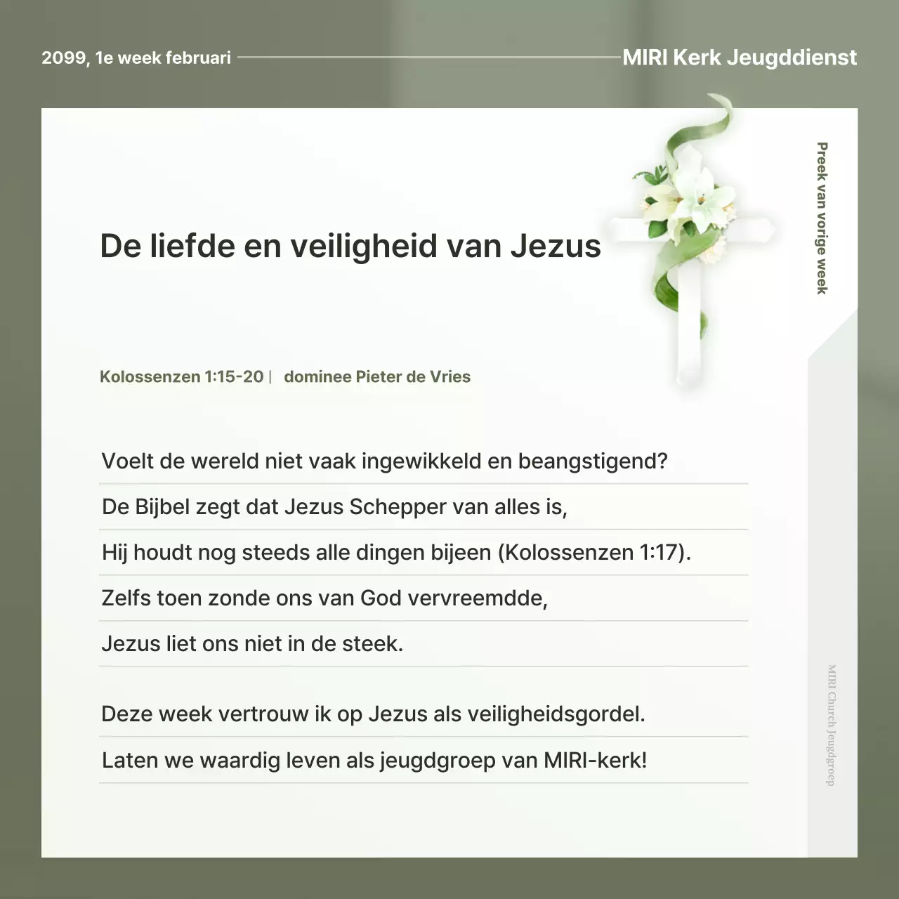 Khaki Simple Worship Guide