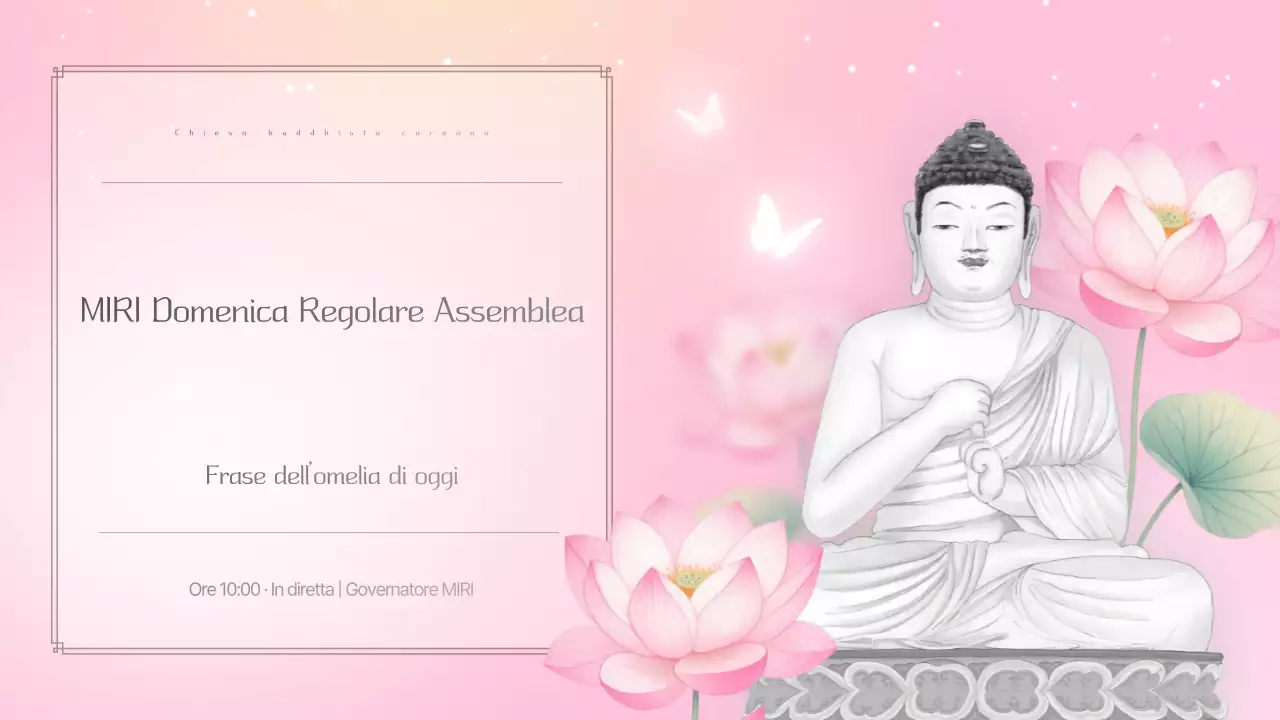 Guida in diretta al tradizionale servizio buddista regolare del Dharma in rosa