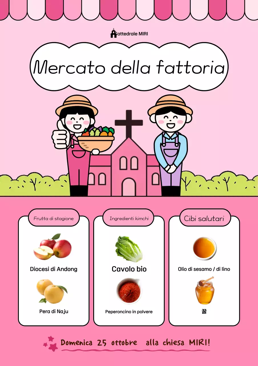 Evento del mercato della fattoria Pink Baby