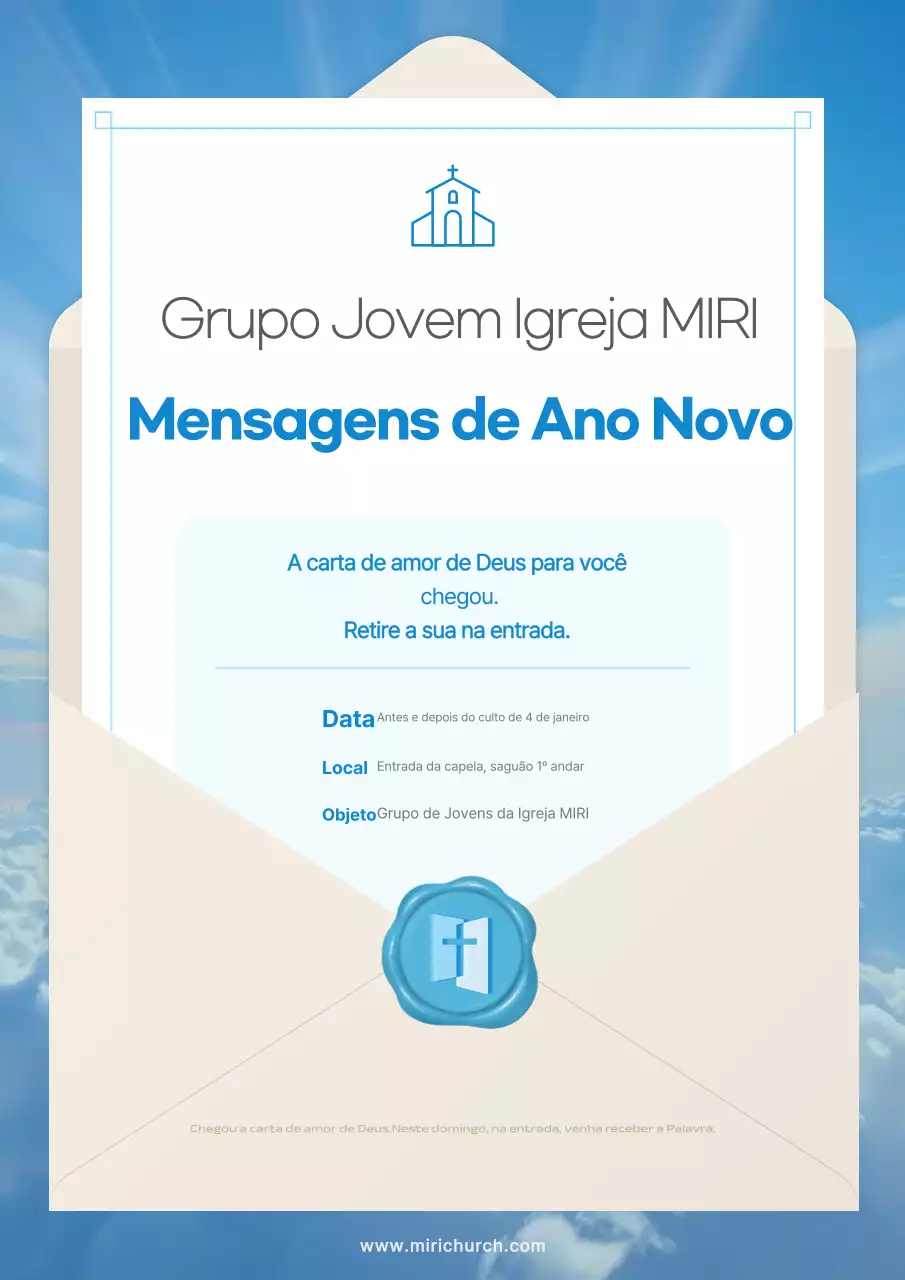 Guia de Serviço Simples de Ano Novo Azul